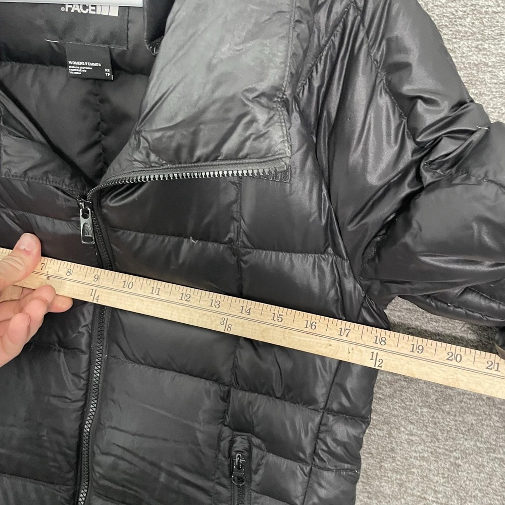The North Face Down Parka Coat Womens XS Black Hooded 550 Puffer Full Zip - Picture 8 of 10